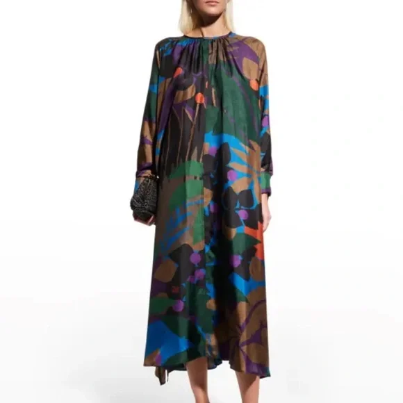 MaxMara | Dresses | Max Mara Azzuro Printed Maxi Dress